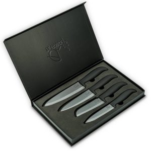 coffret prestige de couteaux ceramique Chefs de France