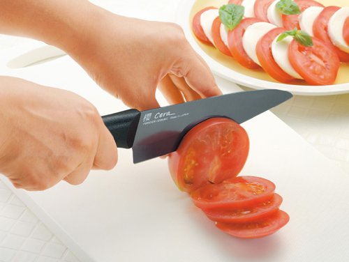 découpe tomate couteau céramique planche en plastique